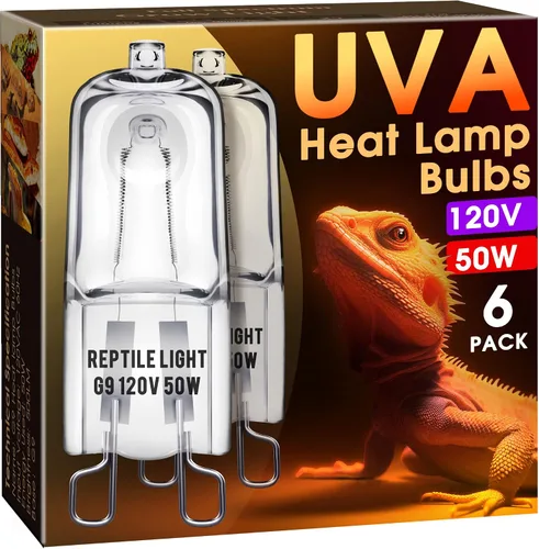 Vista 13 de Briignite - Bombilla de calor para reptiles, 50 W, UVA UVB, bombillas regulables para reptiles Bombilla cálida 50w