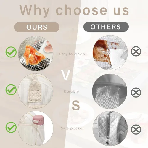 Vista 2 de Carry bloom Lonchera para mujer, lonchera aislada, bonita lonchera de pana reutilizable para el trabajo (1 rayas blancas y negras)