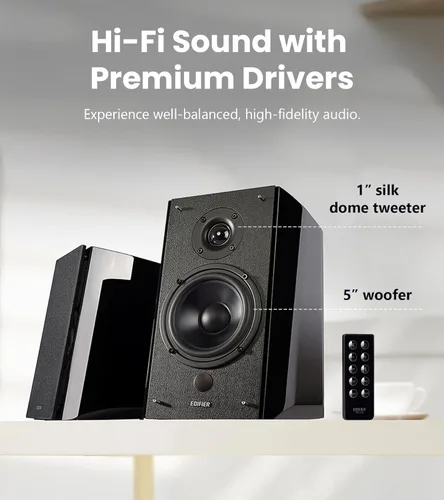 Vista 3 de Altavoces de estantería Edifier R2000DB Active Negro (Piano Black)