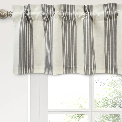 Vista 11 de DriftAway Chris Linen - Cenefa forrada de lino de 2 capas con aislamiento térmico para oscurecer la habitación, cenefa de ventana opaca con bolsillo