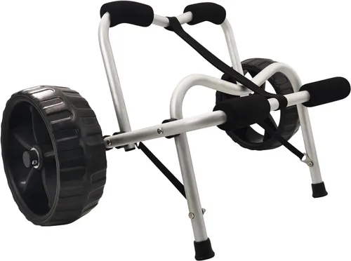 Vista 5 de Carrito de kayak, carrito de kayak de alta resistencia, ruedas de carretilla de canoa para paddleboard, kayaks, transporte SUP