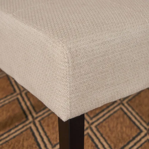 Vista 4 de Christopher Knight Home Pertica Silla de comedor de tela, beige 25 pulgadas de profundidad x 18 pulgadas de ancho x 39.75 pulgadas de alto