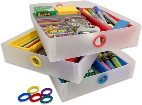 Vista 9 de Ultimate Office TierDrop - Cajones de almacenamiento miden 9 pulgadas de ancho x 12 pulgadas de profundidad x 4 3/4 pulgadas de alto para accesorios