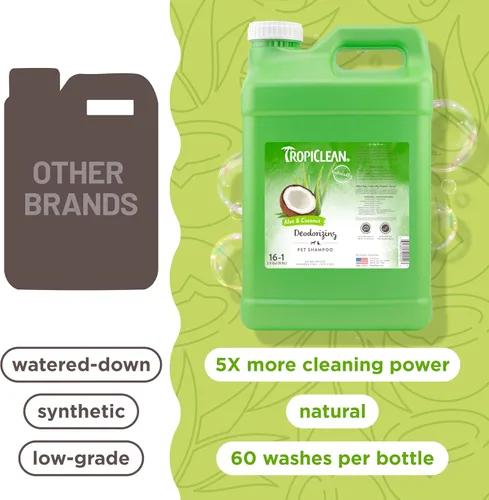 Vista 7 de TropiClean Champú Desodorante para Perros con Olor, Champú Profesional para Perros, Poderoso Control del Olor, Seguro para Cachorros, Aroma a Aloe