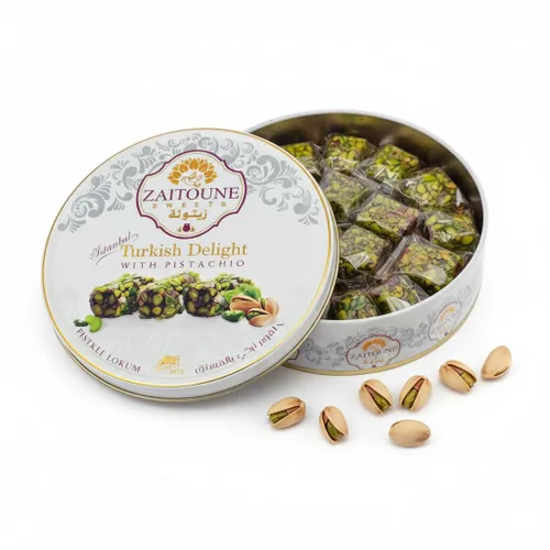 Vista 11 de Zaitoune Turkish Delight Mix - 9 onzas Revestimientos de lujo de granada, pistacho, coco, kataifi y rosa Auténtico surtido de dulces Lokum
