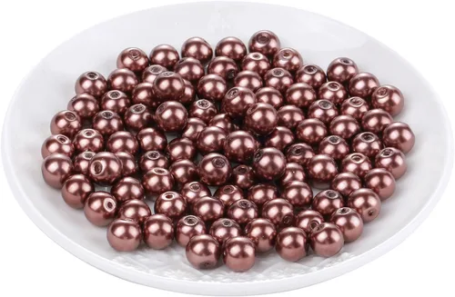 Vista 13 de Weebee 200 cuentas de perlas de vidrio de colores surtidos, espaciadores sueltos, redondas, checas, diminutas de satén, hechos a mano, surtidos