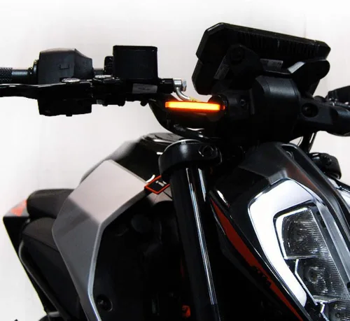 Vista 4 de New Rage Cycles Señales de giro delanteras para KTM 390 Duke (2017-presente)