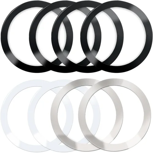 Anillos universales de metal, anillo magnético para funda de teléfono y carga inalámbrica, compatible con iPhone 17/Air/16/15/14/13, Galaxy Blanco