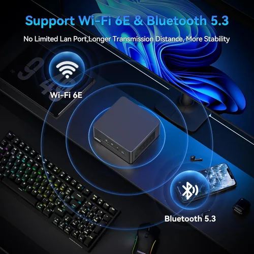 Vista 3 de ASUS NUC 12 Pro, para Intel NUC 12 Pro Business Mini computadora de escritorio, Intel Core i7-1260P (12C/16T, hasta 4.7GHz), Mini PC de 32 GB DDR4