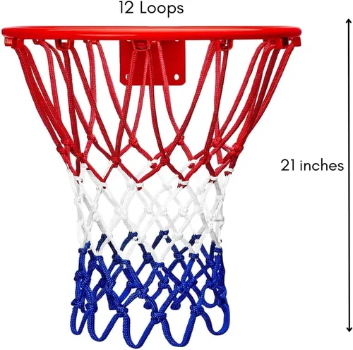 Vista 3 de SperoPro - Red de baloncesto profesional de 7.16 onzas, repuesto para exteriores para todo tipo de clima, anti látigo, red de baloncesto resistente