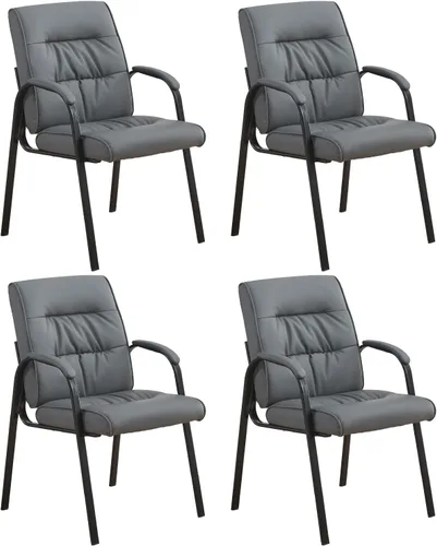 Vista 20 de Juego de 2 sillas de recepción de invitados de oficina, sillas de sala de conferencias, sillas de sala de espera, 2 unidades, silla de escritorio