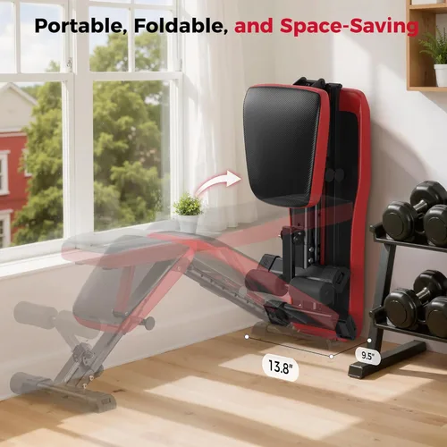 Vista 6 de FLYBIRD Adjustable Weight Bench, Full Body Workout Bench for Home Garage Gym Strength Training, Incline Flat Decline for Sit Up Bench Press