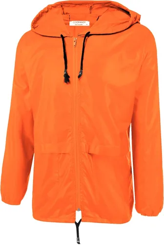 Vista 2 de COOFANDY - Chaqueta impermeable plegable para hombre, diseño con capucha, ligero y clásico, para ciclismo