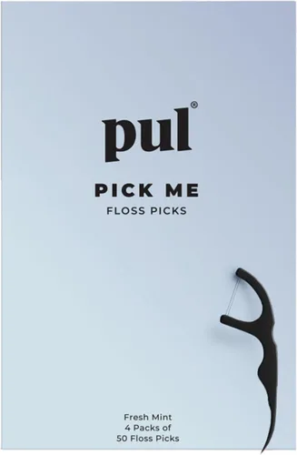 Vista 8 de PUL - Púas de hilo dental de menta para limpieza profunda, palitos de hilo dental a base de plantas con hilo dental de nailon resistente a