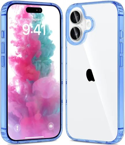 Vista 61 de JJGoo - Funda compatible con iPhone 17 Pro, funda transparente a prueba de golpes, funda protectora delgada con parte trasera de policarbonato duro
