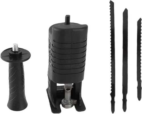 Accesorio de sierra eléctrica para taladro – Kit adaptador de sierra recíproca con cuchillas para cortar madera, plástico, metal y tuberías