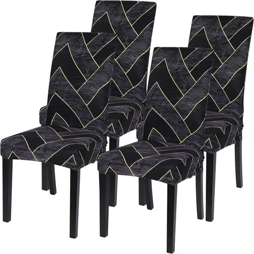 Vista 68 de SearchI Juego de 2 fundas elásticas para sillas Parsons de comedor, fundas elásticas con estampado de elastano, extraíbles, lavables, fundas
