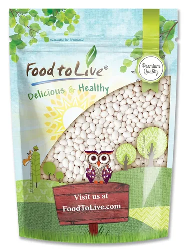 Food to Live Frijoles marinos, 1 libra crudos, secos, veganos, kosher, frijoles blancos enteros pequeños a granel, buena fuente de proteínas, fibra,