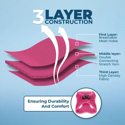 Vista 23 de Best Pet Supplies - Arnés de malla para todo tipo de clima, reflectante, antitirones, para perro y gato pequeño y mediano, con cierre de velcro