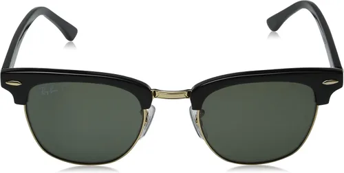 Vista 2 de Ray-Ban RB3016 Clubmaster - Gafas de sol cuadradas, color negro sobre doradoverde, 2.008in