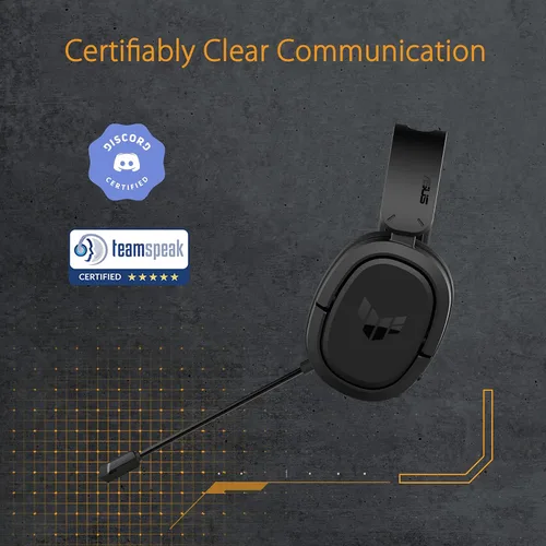 Vista 6 de ASUS TUF Gaming H1 Auriculares inalámbricos Micrófono certificado Discord sonido envolvente 71 controladores de 1575in 24 GHz USB-C ligero batería