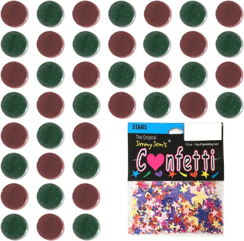 Vista 73 de Confetti Circle 1/4" Negro, Azul Marino Combo - 2 bolsas de media onza (1 oz) (8550/9971)