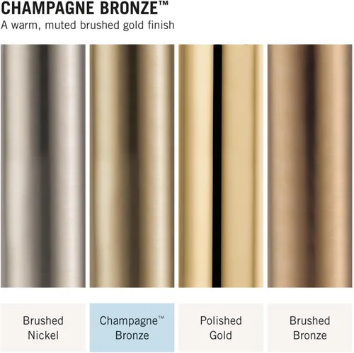 Vista 6 de Delta Saylor Sistema de ducha dorado cepillado de 3 ajustes, incluye cabezal de ducha, ducha de mano, mango de ducha, desviador de ducha y kit