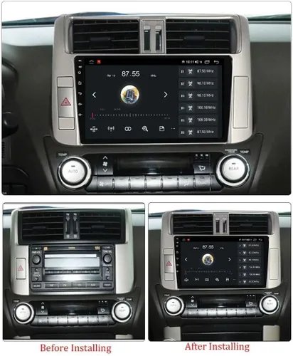 Vista 3 de 1280x720 9 "IPS pantalla táctil Android coche estéreo para Toyota Prado 150 2009 2010 2011 2012 2013 coche incorporado Car-Play Android Auto