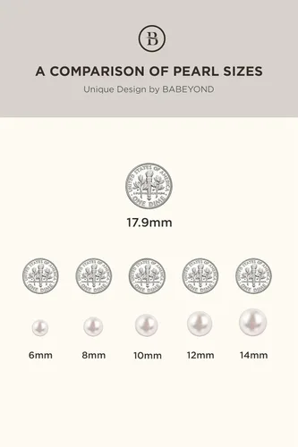 Vista 6 de BABEYOND - Collar de perlas redondas de imitación para novias, bodas