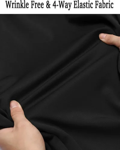 Vista 5 de COOFANDY Camisas de vestir casuales con botones y manga larga para hombre