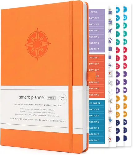 Vista 27 de Smart Planner Pro - Agenda grande de 11 x 8.5 pulgadas (A4) - Agenda diaria sin fecha - Probado y aprobado para lograr objetivos y aumentar