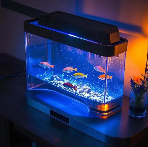 Vista 6 de Luces de acuario RGB de 7 pulgadas, luces de tanque de peces subacuáticas IP68 impermeable cambio de color ajustable memoria sumergible control