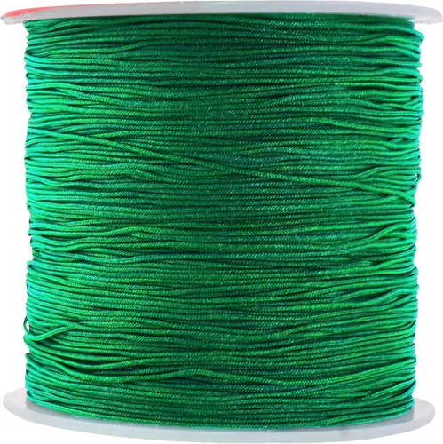 Vista 46 de Mandala Crafts Cordón de Satén de Nylon para Fabricación de Joyas - 1mm 109 Yardas Cuerdas de Nylon Champagne Rattail Cordón de Nudo Chino