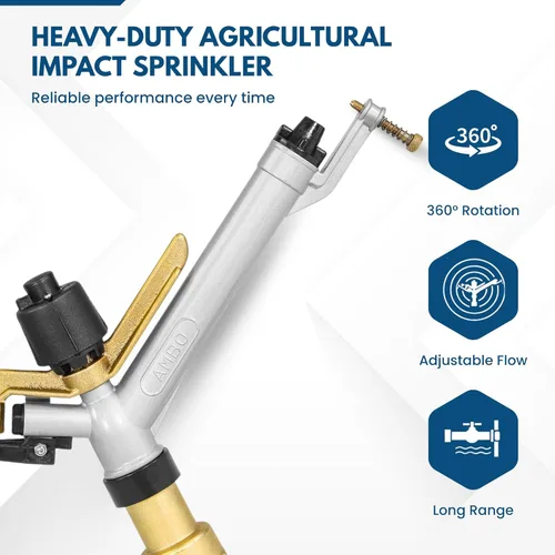 Vista 5 de Sime AMBOF Ambo - Rociador de impacto de círculo completo de 1-1/2 pulgadas con boquillas