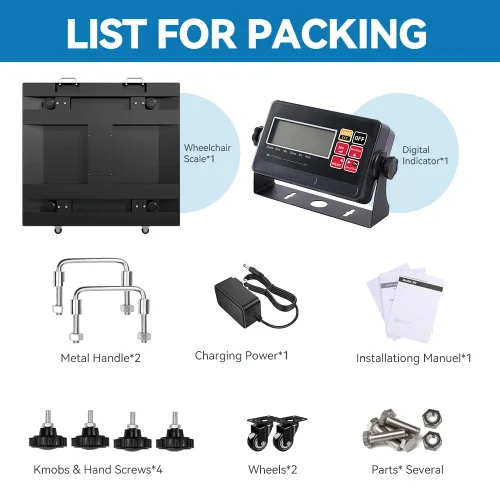 Vista 7 de Escala para silla de ruedas de 1000 x 0.1 libras, escala médica digital con rampa dual extendida portátil para uso doméstico