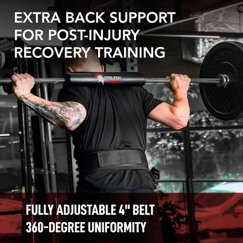 Vista 5 de Dark Iron Fitness Self-Locking Weight Lifting Belt for Powerlifting, Squats, Premium Gym Core & Back Support, Weightlifting Training Equipment