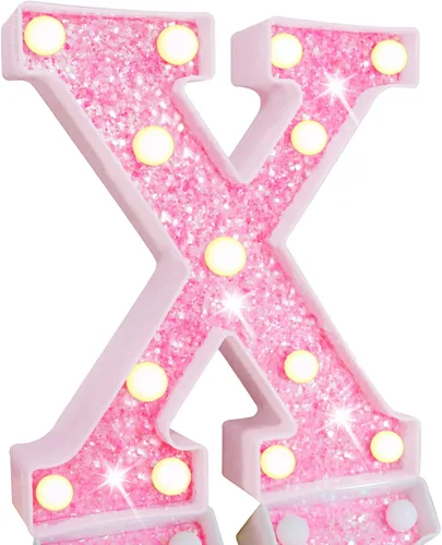 Vista 57 de Pooqla Luces de números de marquesina, números de luz rosa para niñas de 10.º cumpleaños, funciona con pilas, luz nocturna de número con purpurina