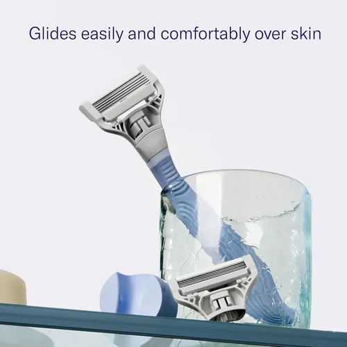 Vista 6 de Flamingo Pubic - Cartuchos de repuesto para maquinilla de afeitar para mujer, 8 maquinillas de afeitar para afeitar, línea de bikini