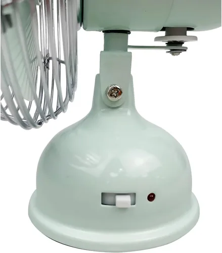 Vista 7 de Good Housekeeping 92513 Ventilador personal oscilante USB de 5" de metal retro, Breezewave