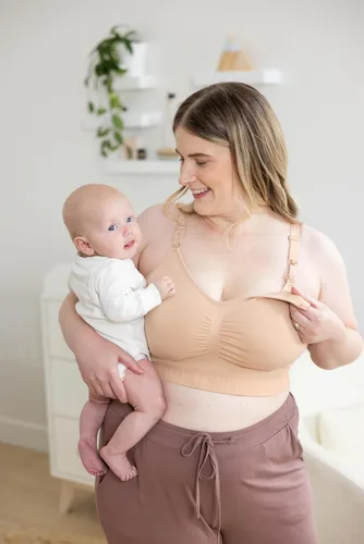 Vista 3 de Kindred Bravely Sublime Pumping Bra Hands Free, Adjustable Pumping & Nursing Bra with EasyClip for All Breast Pumps