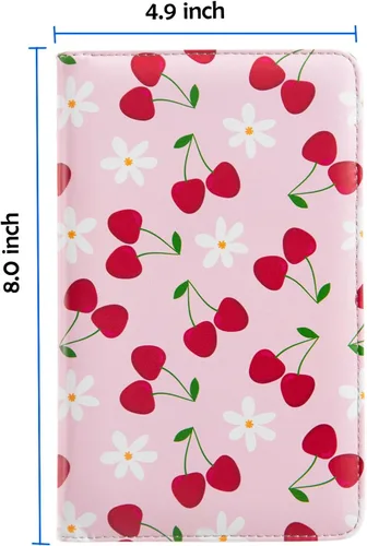 Vista 4 de Libreta rosa para mesera, libro para camarera, lindos libros para meseros con bolsillo con cierre, organizador de libros para meseras, talonario