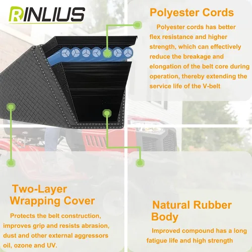 Vista 3 de Cinturón de cubierta de cortacésped 954-04060C para Craftsman Troy-Bilt Cub Cadet John Deere MTD 42 pulgadas Decks 954-04060B 954-04060 754-04060