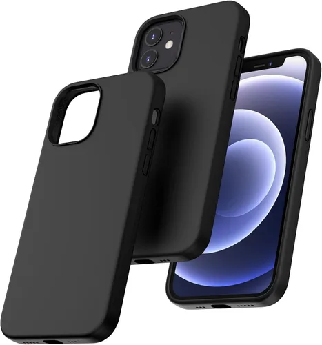 Vista 44 de TOCOL Funda delgada de silicona para iPhone 11 de 6.1 pulgadas, ajuste preciso, antideslizante, protección contra caídas, color negro