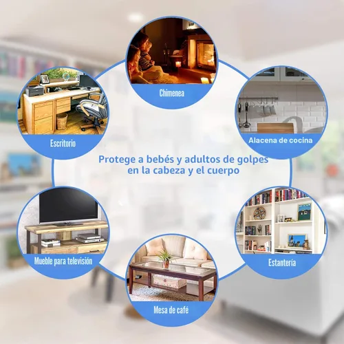 Vista 6 de Protector de Bordes 100% Silicona, Protectores Transparentes de Esquinas Delgadas a Prueba de Bebés, Adhesivo Suave Pre-Aplicado para Seguridad