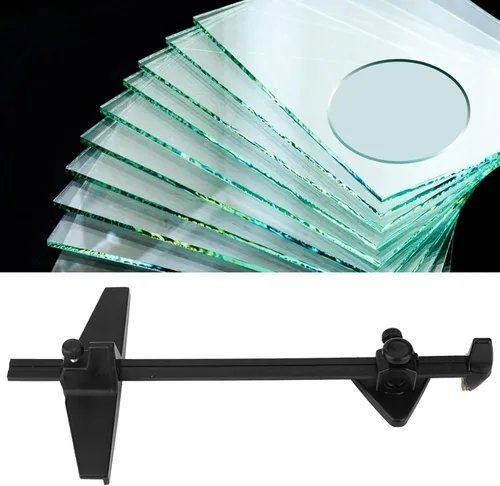 Vista 5 de Cortador de vidrio, herramienta de corte de vidrio circular, tiras redondas, cortador de vidrio resistente operado a mano, herramienta de corte