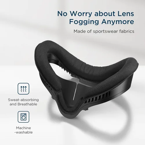 Vista 7 de KIWI design Accesorios de cubierta de agarre para Quest 2 con apertura de batería e interfaz facial de fitness