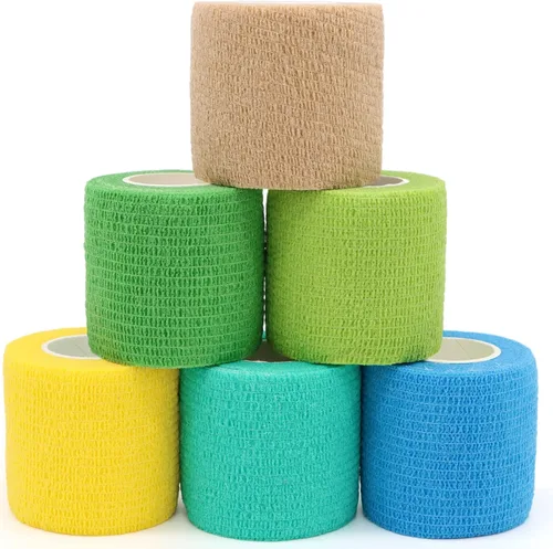 Vista 16 de Vendaje autoadhesivo y envoltura adhesiva animal Vendaje cohesivo envoltura autoadhesiva Cinta adhesiva de primeros auxilios para perros, gatos