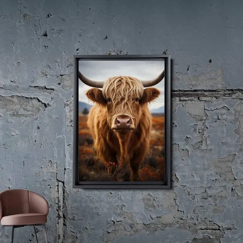 Vista 2 de printable wall art, aesthetic room decor, fireplace mantel art, nursery wall decor, yak printing art, yak