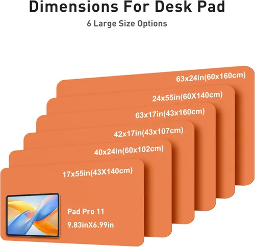 Vista 14 de Aothia Protector de escritorio de cuero, alfombrilla para mouse, alfombrilla de escritorio de oficina, 31.5 x 15.7 pulgadas, secante de escritorio
