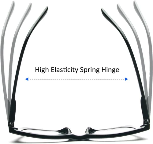 Vista 3 de REAVEE Oprah Style - Lentes de lectura para mujer, bloqueo de luz azul, elegantes y de gran tamaño, bisagra de resorte